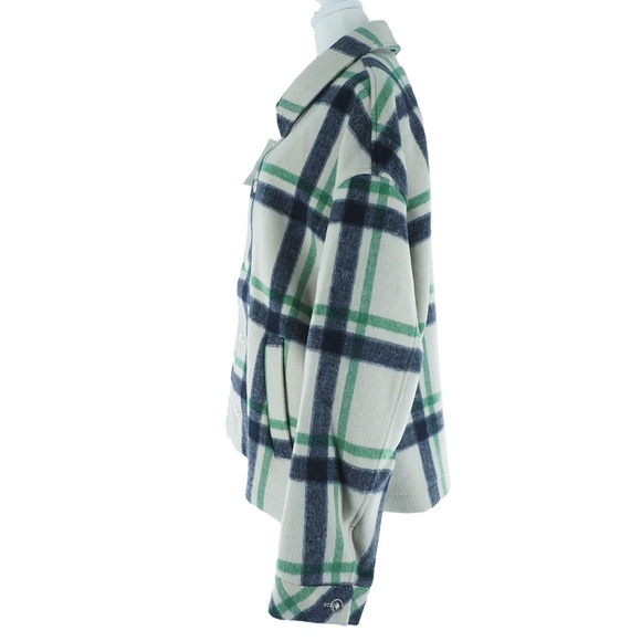 ASOS Men's WHITE Wool Mix Coat in Check - Picture 6 of 9